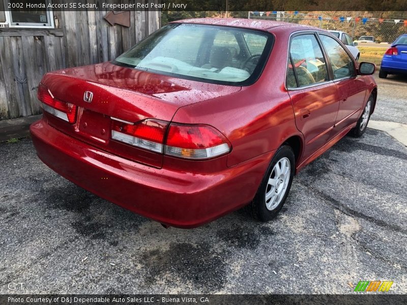 Firepepper Red Pearl / Ivory 2002 Honda Accord SE Sedan