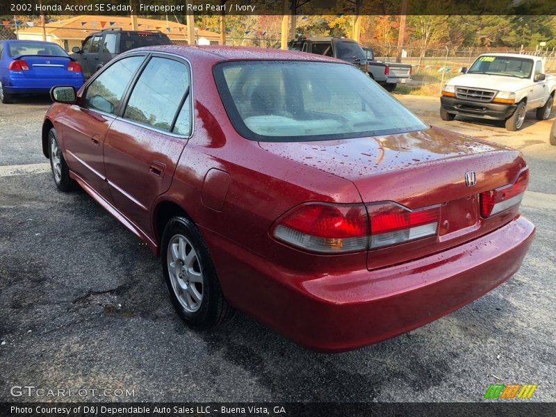 Firepepper Red Pearl / Ivory 2002 Honda Accord SE Sedan