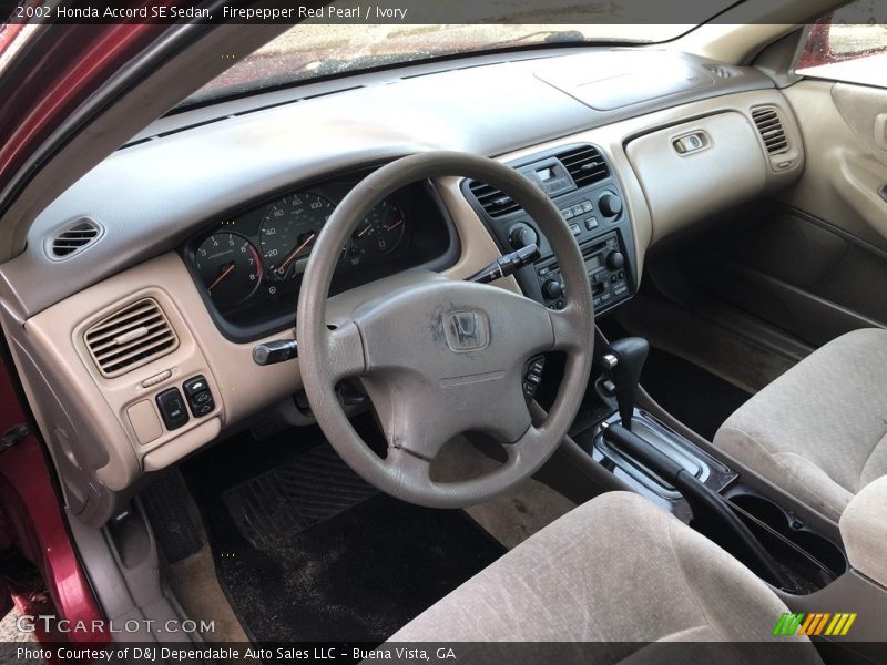 Firepepper Red Pearl / Ivory 2002 Honda Accord SE Sedan