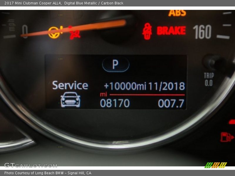 Digital Blue Metallic / Carbon Black 2017 Mini Clubman Cooper ALL4