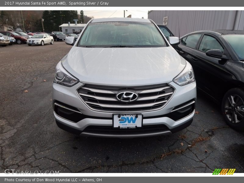 Sparkling Silver / Gray 2017 Hyundai Santa Fe Sport AWD