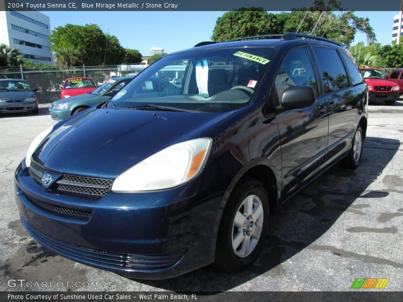 Blue Mirage Metallic / Stone Gray 2004 Toyota Sienna CE