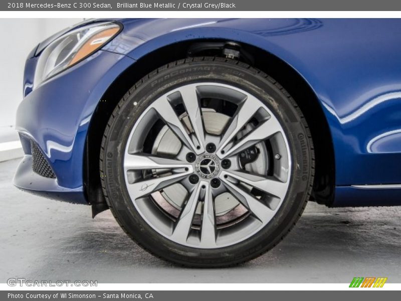 Brilliant Blue Metallic / Crystal Grey/Black 2018 Mercedes-Benz C 300 Sedan