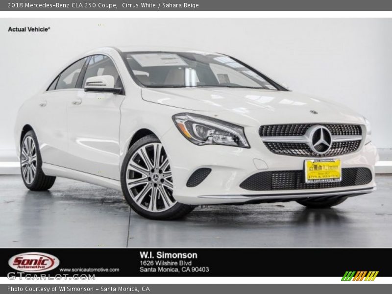 Cirrus White / Sahara Beige 2018 Mercedes-Benz CLA 250 Coupe
