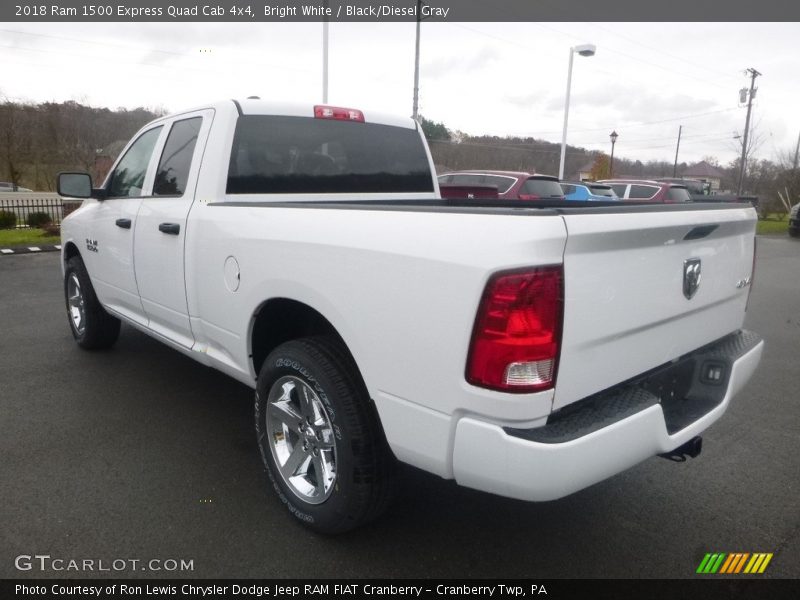Bright White / Black/Diesel Gray 2018 Ram 1500 Express Quad Cab 4x4
