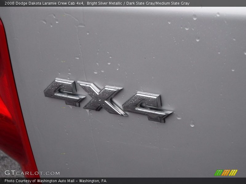 Bright Silver Metallic / Dark Slate Gray/Medium Slate Gray 2008 Dodge Dakota Laramie Crew Cab 4x4