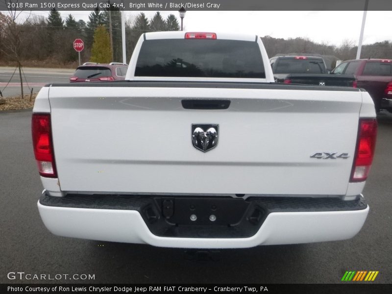 Bright White / Black/Diesel Gray 2018 Ram 1500 Express Quad Cab 4x4