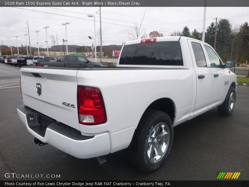 Bright White / Black/Diesel Gray 2018 Ram 1500 Express Quad Cab 4x4