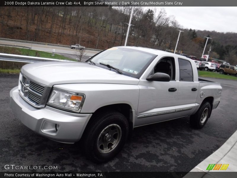 Bright Silver Metallic / Dark Slate Gray/Medium Slate Gray 2008 Dodge Dakota Laramie Crew Cab 4x4
