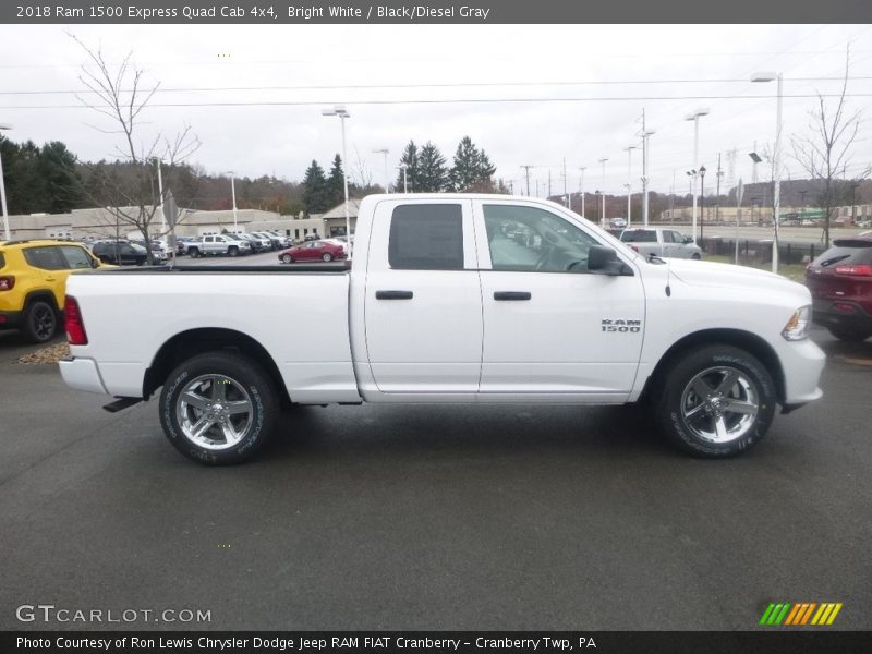 Bright White / Black/Diesel Gray 2018 Ram 1500 Express Quad Cab 4x4