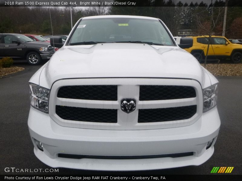 Bright White / Black/Diesel Gray 2018 Ram 1500 Express Quad Cab 4x4