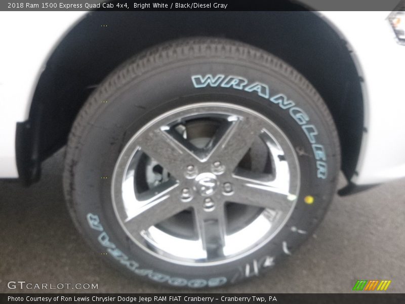 Bright White / Black/Diesel Gray 2018 Ram 1500 Express Quad Cab 4x4