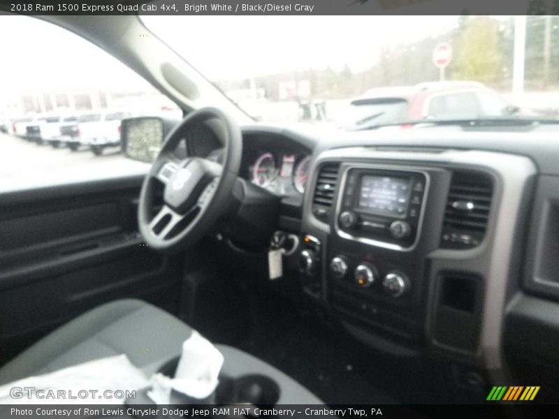 Bright White / Black/Diesel Gray 2018 Ram 1500 Express Quad Cab 4x4
