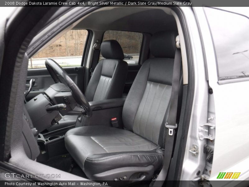 Bright Silver Metallic / Dark Slate Gray/Medium Slate Gray 2008 Dodge Dakota Laramie Crew Cab 4x4