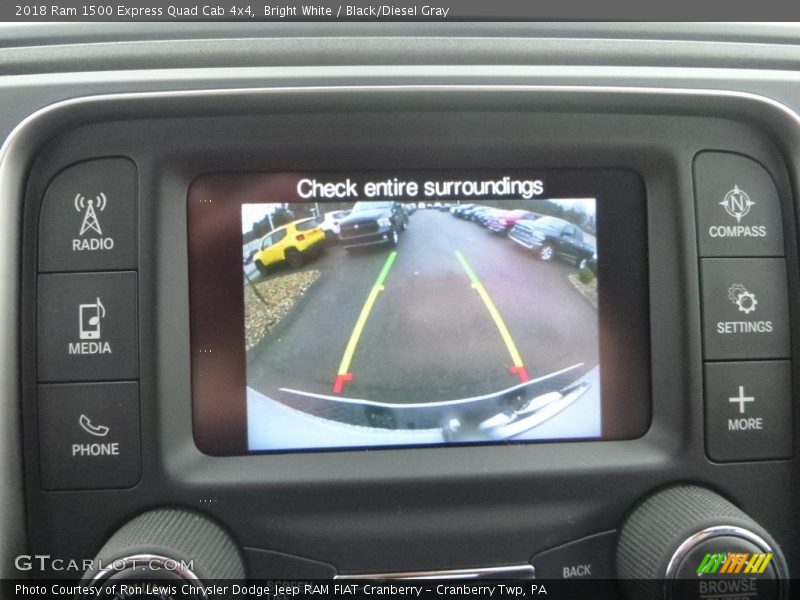 Bright White / Black/Diesel Gray 2018 Ram 1500 Express Quad Cab 4x4