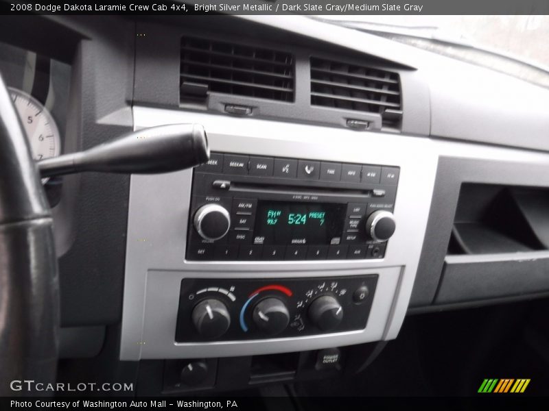 Bright Silver Metallic / Dark Slate Gray/Medium Slate Gray 2008 Dodge Dakota Laramie Crew Cab 4x4