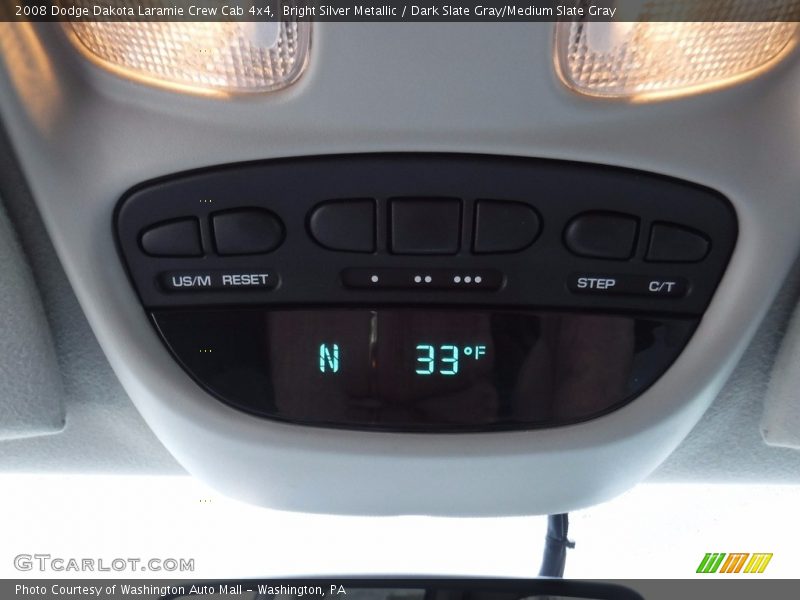 Bright Silver Metallic / Dark Slate Gray/Medium Slate Gray 2008 Dodge Dakota Laramie Crew Cab 4x4