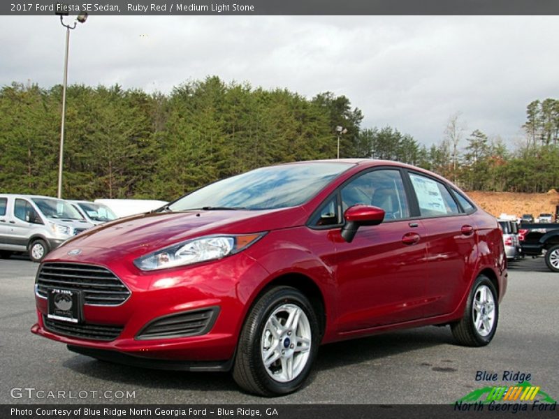 Ruby Red / Medium Light Stone 2017 Ford Fiesta SE Sedan