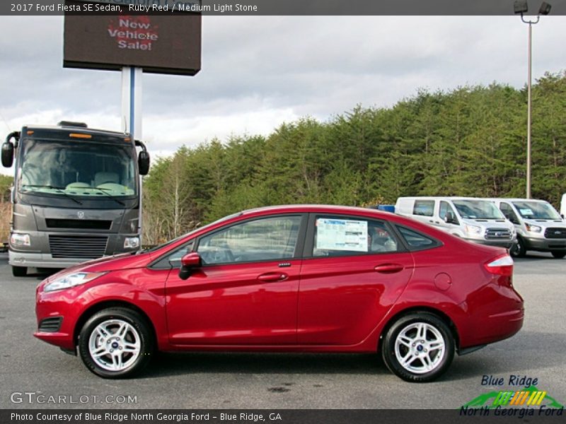 Ruby Red / Medium Light Stone 2017 Ford Fiesta SE Sedan