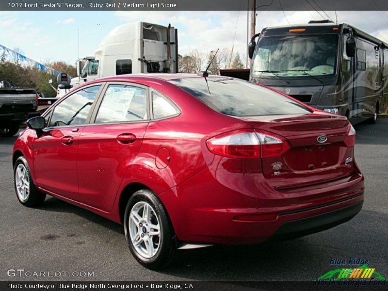 Ruby Red / Medium Light Stone 2017 Ford Fiesta SE Sedan