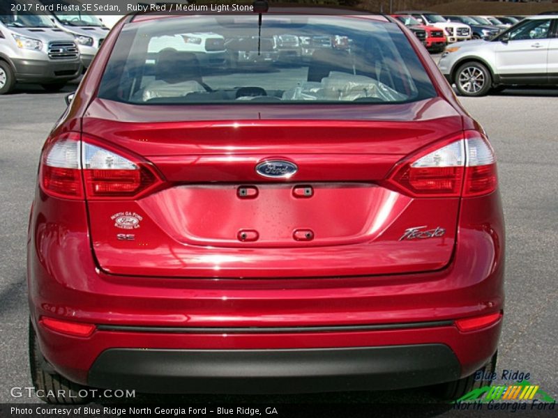 Ruby Red / Medium Light Stone 2017 Ford Fiesta SE Sedan