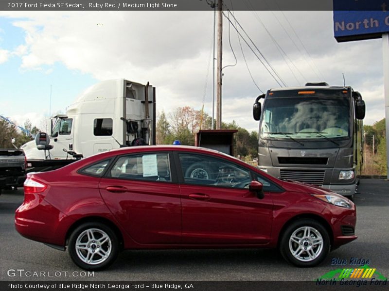 Ruby Red / Medium Light Stone 2017 Ford Fiesta SE Sedan