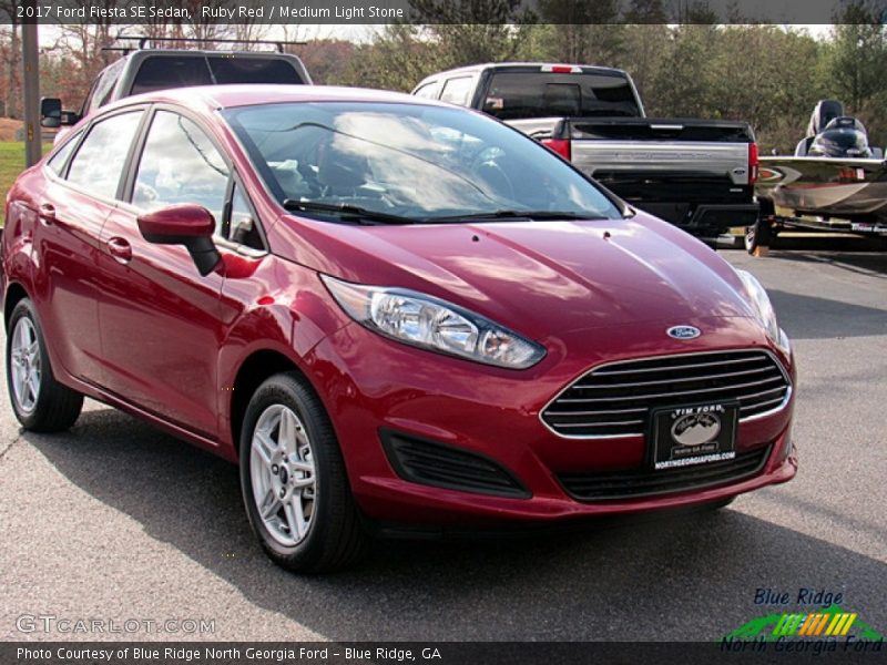 Ruby Red / Medium Light Stone 2017 Ford Fiesta SE Sedan