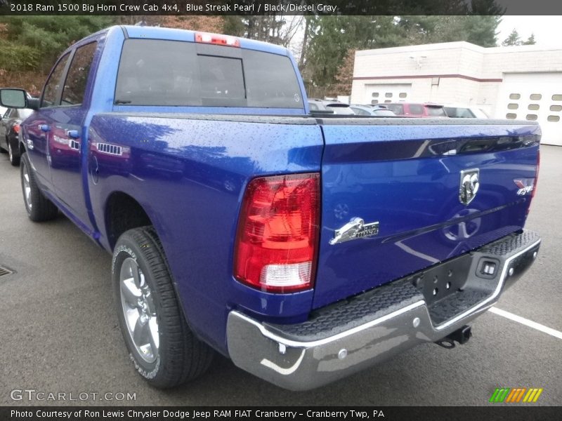 Blue Streak Pearl / Black/Diesel Gray 2018 Ram 1500 Big Horn Crew Cab 4x4