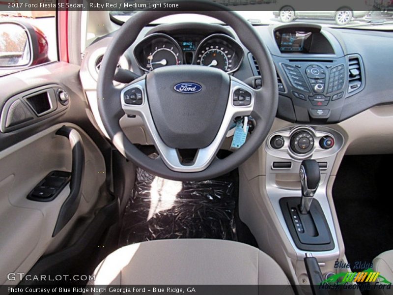 Ruby Red / Medium Light Stone 2017 Ford Fiesta SE Sedan