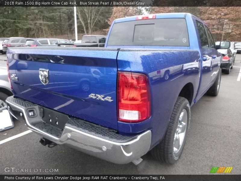 Blue Streak Pearl / Black/Diesel Gray 2018 Ram 1500 Big Horn Crew Cab 4x4