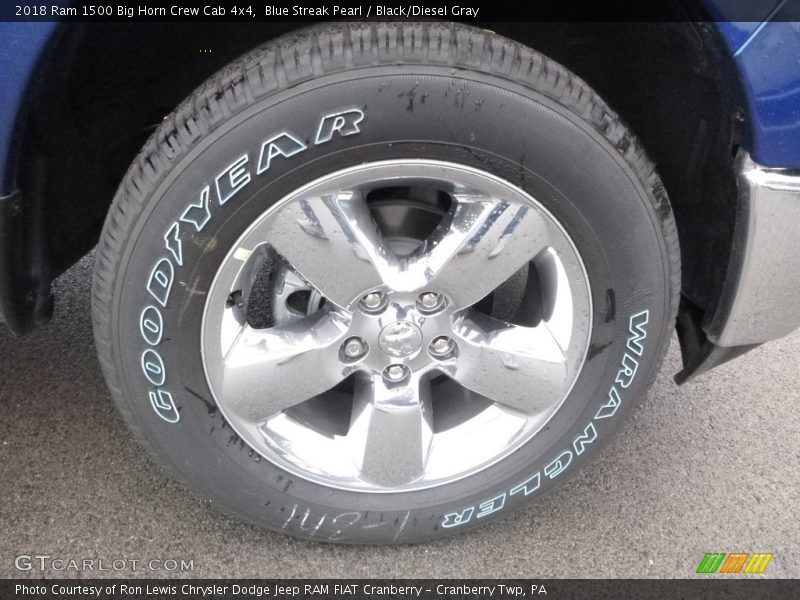 Blue Streak Pearl / Black/Diesel Gray 2018 Ram 1500 Big Horn Crew Cab 4x4