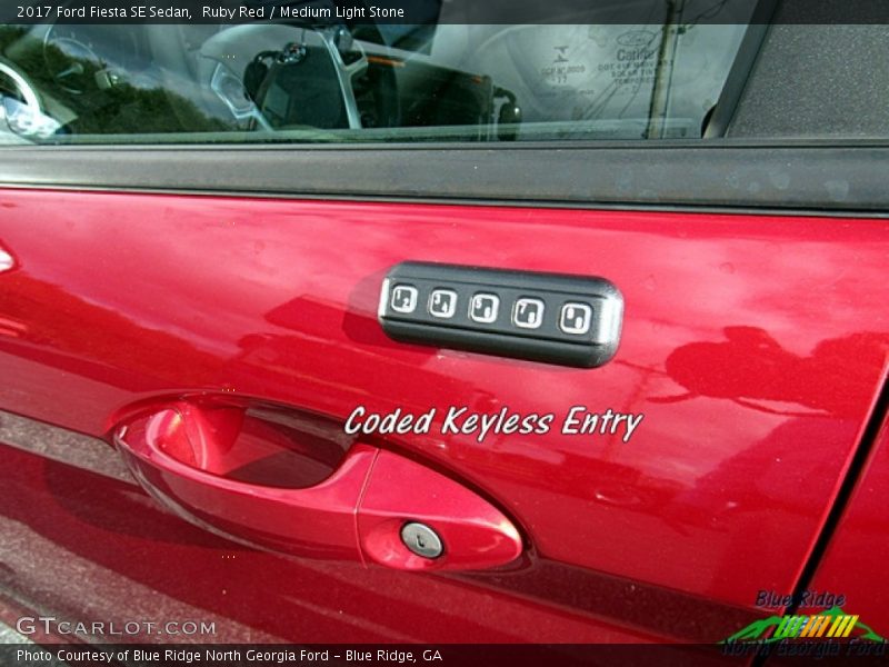 Ruby Red / Medium Light Stone 2017 Ford Fiesta SE Sedan
