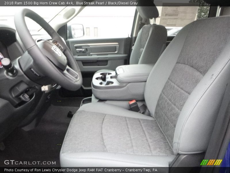 Blue Streak Pearl / Black/Diesel Gray 2018 Ram 1500 Big Horn Crew Cab 4x4