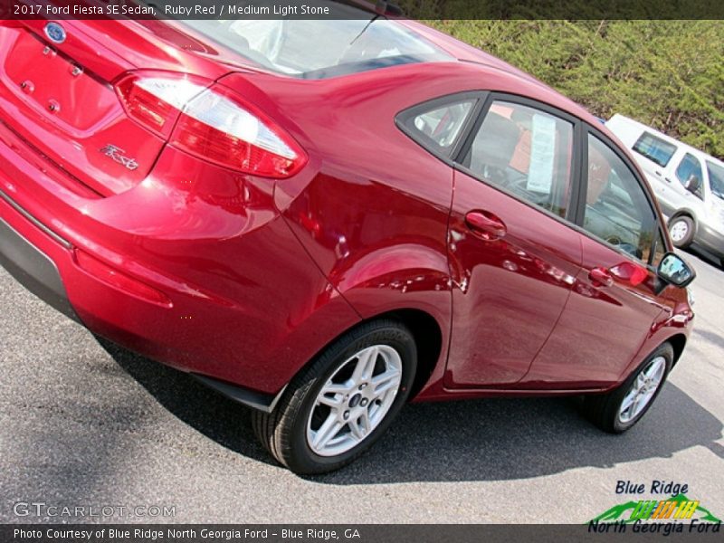 Ruby Red / Medium Light Stone 2017 Ford Fiesta SE Sedan