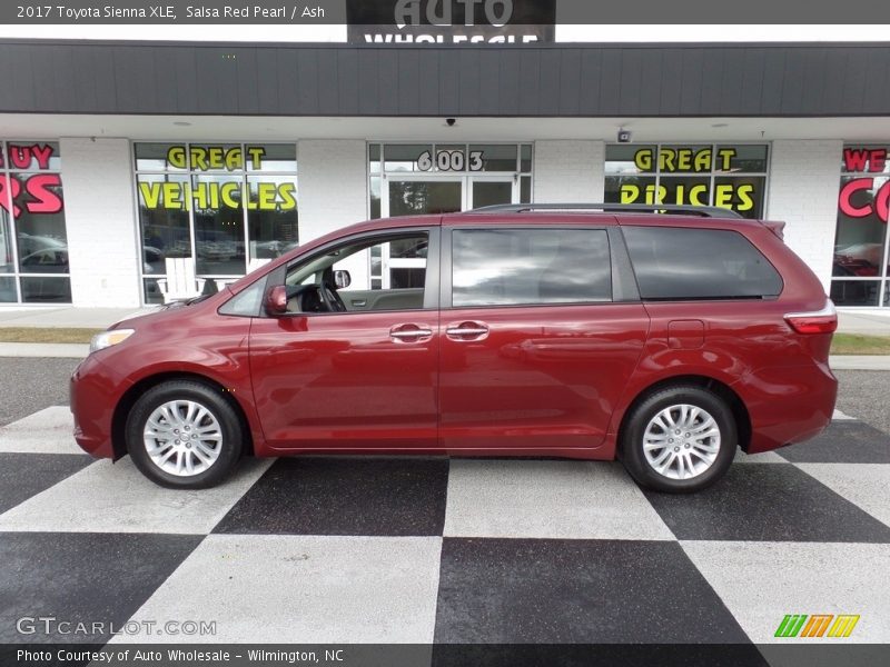 Salsa Red Pearl / Ash 2017 Toyota Sienna XLE
