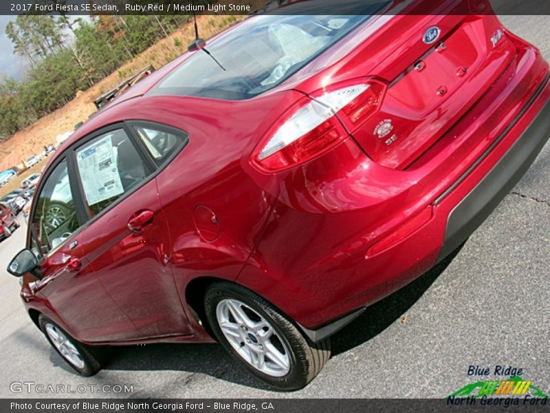 Ruby Red / Medium Light Stone 2017 Ford Fiesta SE Sedan