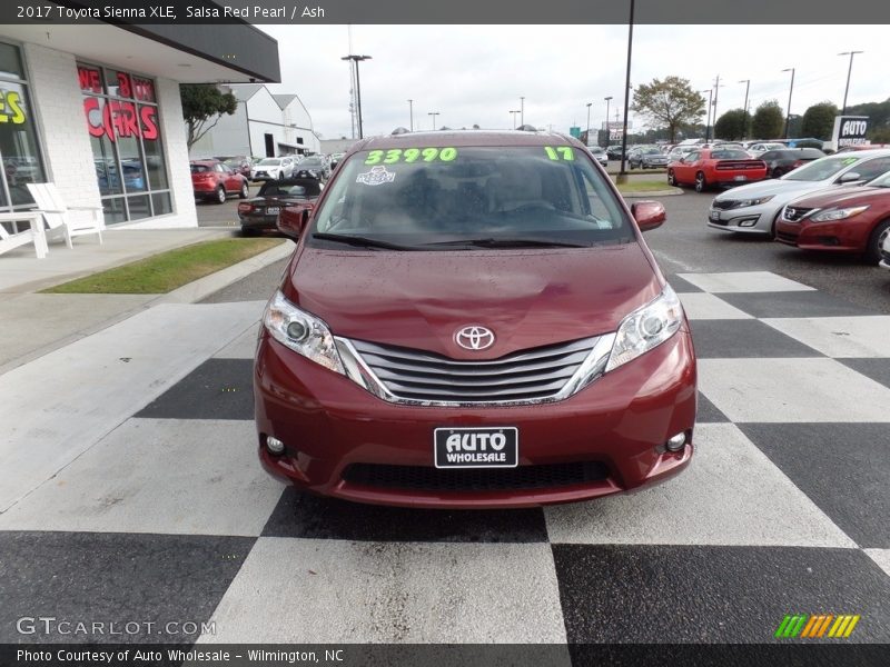 Salsa Red Pearl / Ash 2017 Toyota Sienna XLE