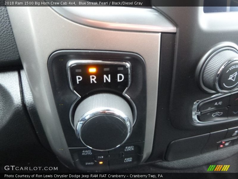 Blue Streak Pearl / Black/Diesel Gray 2018 Ram 1500 Big Horn Crew Cab 4x4