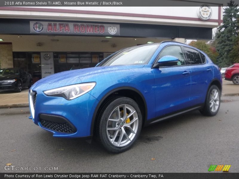 Misano Blue Metallic / Black/Black 2018 Alfa Romeo Stelvio Ti AWD