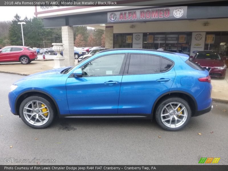 Misano Blue Metallic / Black/Black 2018 Alfa Romeo Stelvio Ti AWD