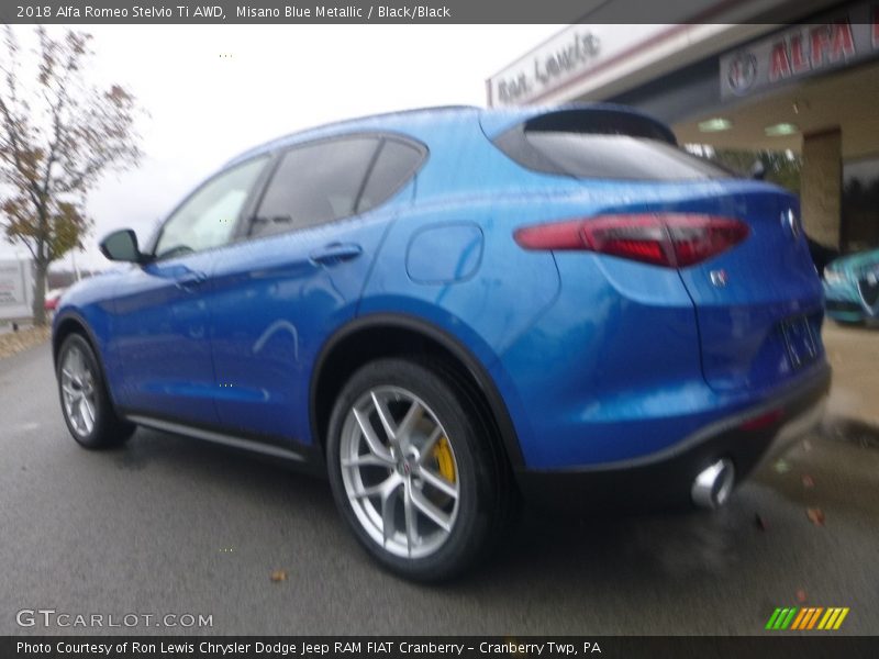 Misano Blue Metallic / Black/Black 2018 Alfa Romeo Stelvio Ti AWD