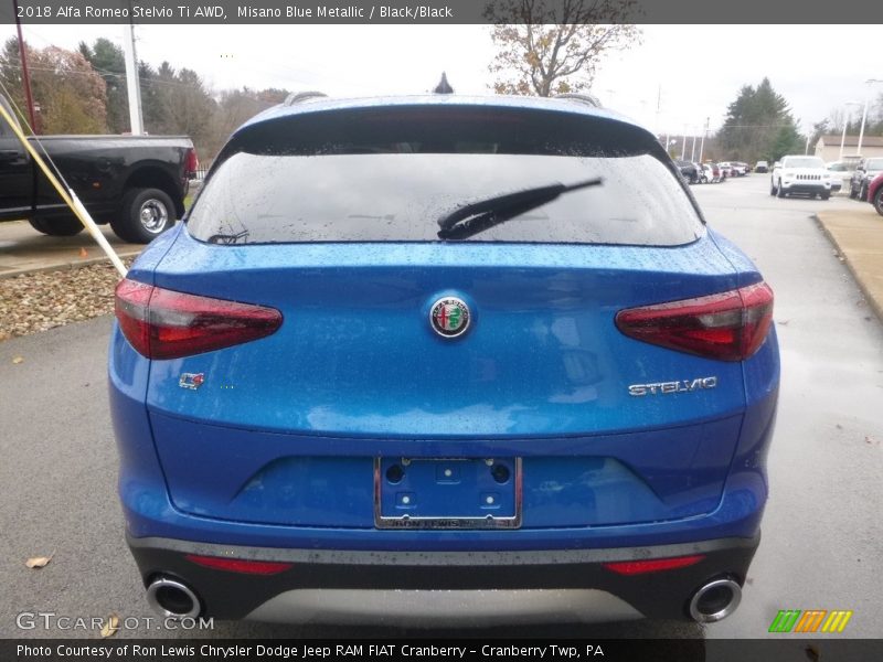 Misano Blue Metallic / Black/Black 2018 Alfa Romeo Stelvio Ti AWD