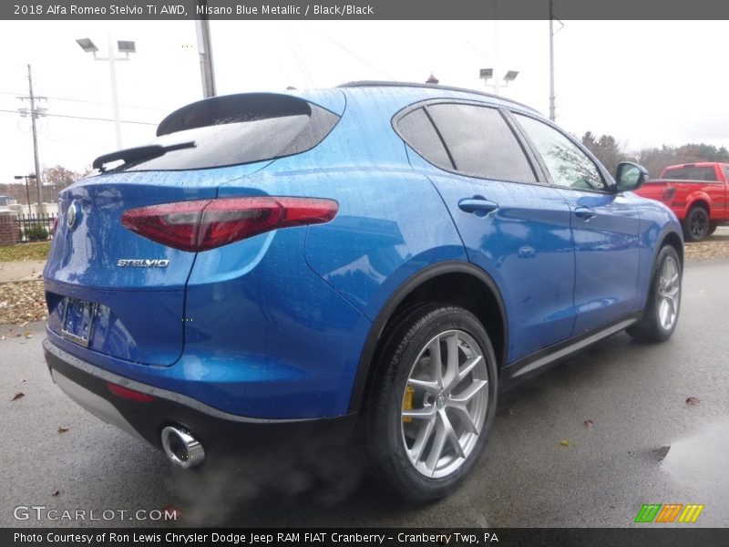 Misano Blue Metallic / Black/Black 2018 Alfa Romeo Stelvio Ti AWD