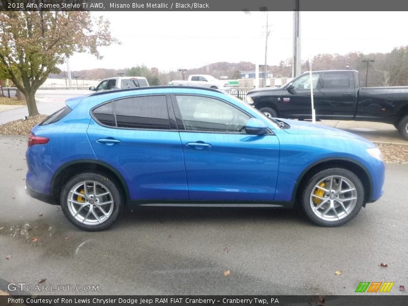 Misano Blue Metallic / Black/Black 2018 Alfa Romeo Stelvio Ti AWD