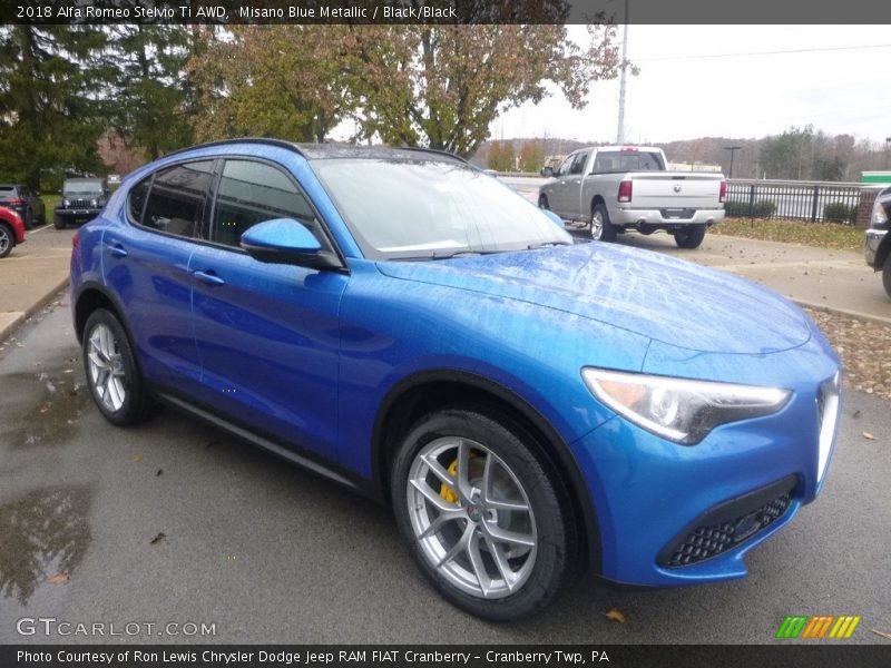 Misano Blue Metallic / Black/Black 2018 Alfa Romeo Stelvio Ti AWD