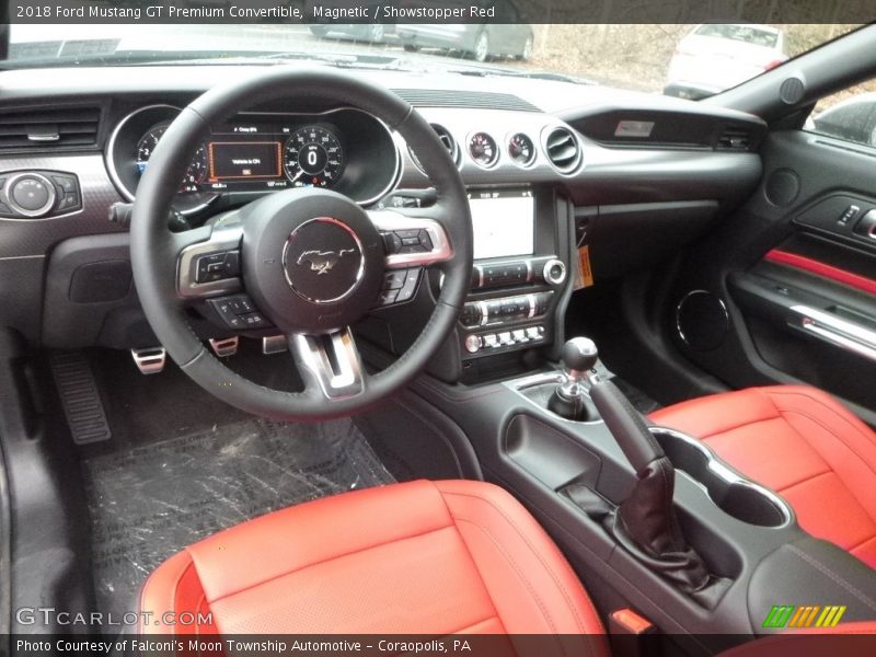  2018 Mustang GT Premium Convertible Showstopper Red Interior