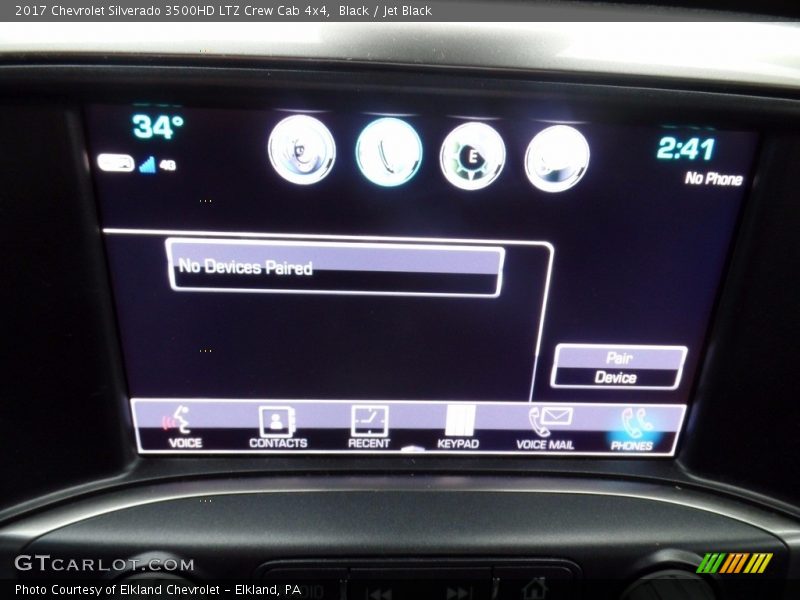 Black / Jet Black 2017 Chevrolet Silverado 3500HD LTZ Crew Cab 4x4