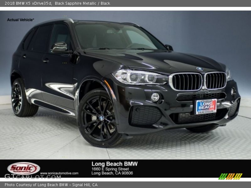 Black Sapphire Metallic / Black 2018 BMW X5 xDrive35d