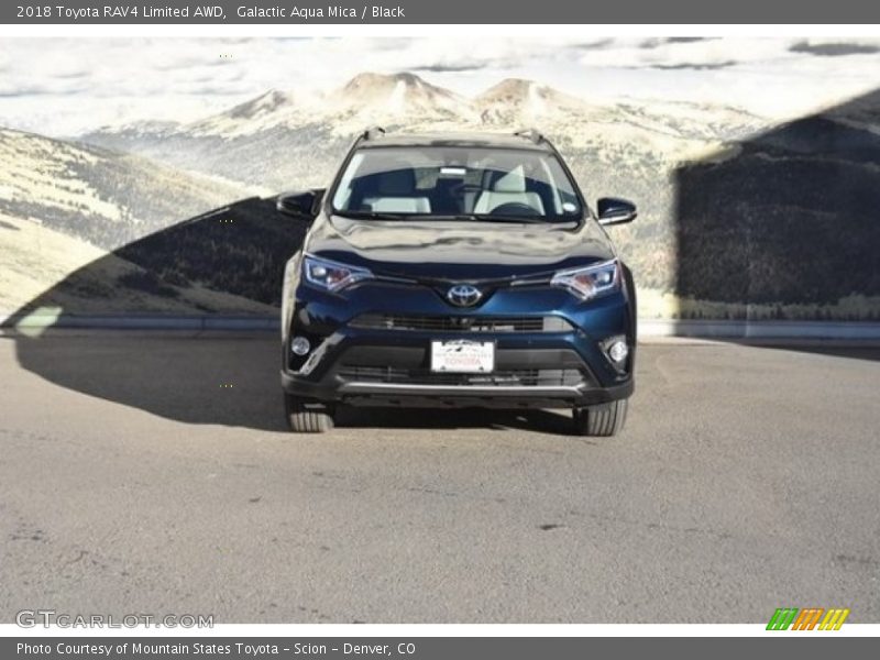 Galactic Aqua Mica / Black 2018 Toyota RAV4 Limited AWD