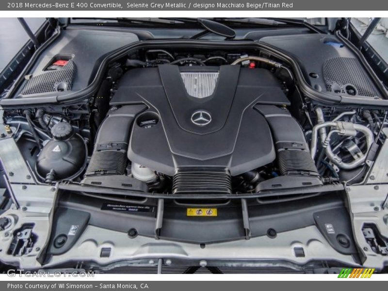 Selenite Grey Metallic / designo Macchiato Beige/Titian Red 2018 Mercedes-Benz E 400 Convertible